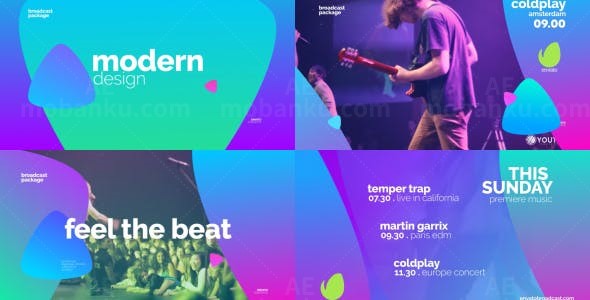 时尚广告栏目包装片头AE模板