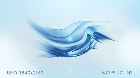 流动丝绸感Logo动画AE模板