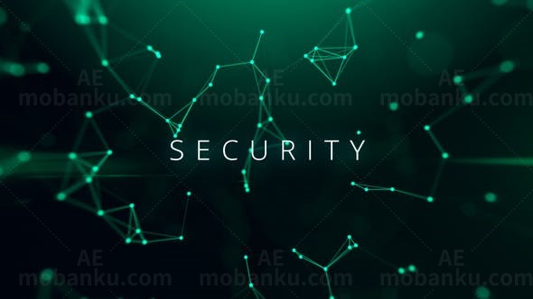 科技感点线背景文字宣传片头AE模板