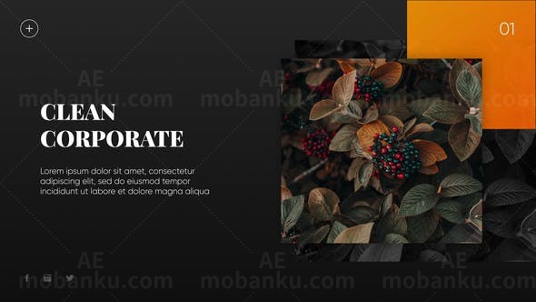 简洁商务图片介绍展示片头AE模板