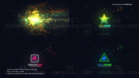 唯美粒子logo演绎动画AE模版