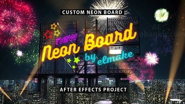 烟花粒子特效城市视频宣传AE模板