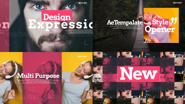 创意图文展示动画AE模板