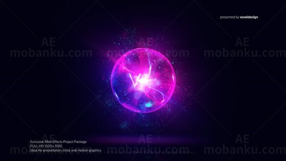 魔法球粒子Logo动画AE模板
