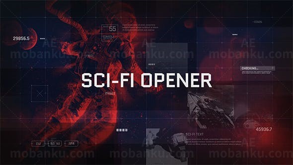 科技感图片介绍片头AE模板