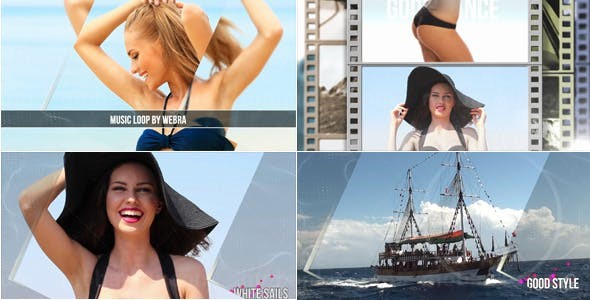 海滩风光旅游度假电影AE模板