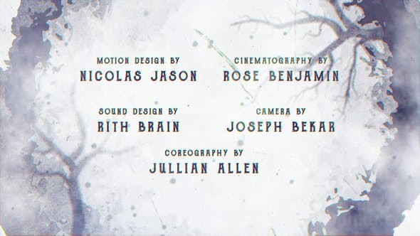 电影演员表片头AE模板