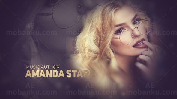 笔刷遮罩幻灯片照片相册开场AE模板