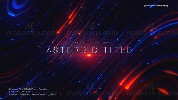 科技感线条背景文字宣传片头AE模板