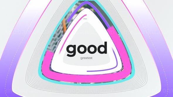 彩色形状动画标志展示AE模板