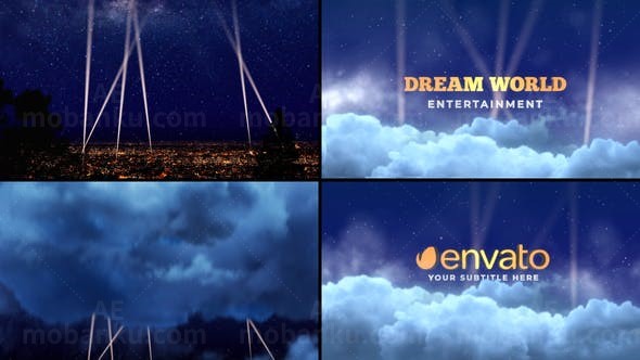 影视天空标志片头AE模板