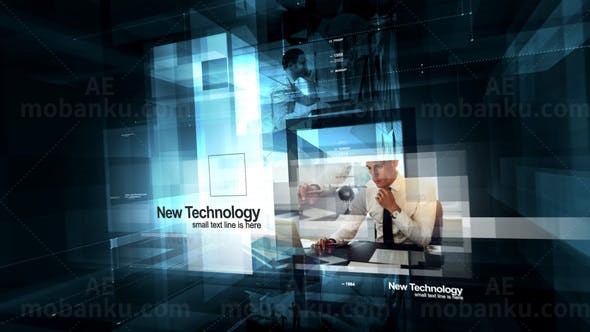 空间科技视觉特效商务片头AE模板