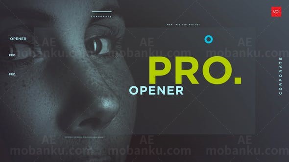 创意文字视频排版片头AE模板