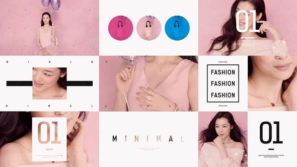 时尚清新排版视频包装宣传片头AE模板