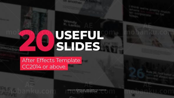 20组版式幻灯片AE模板