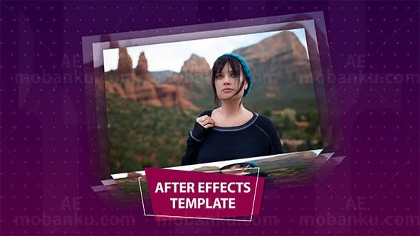 三维长方块幻灯片AE模板