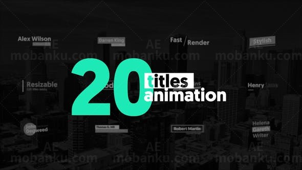 20组动画标题AE模板