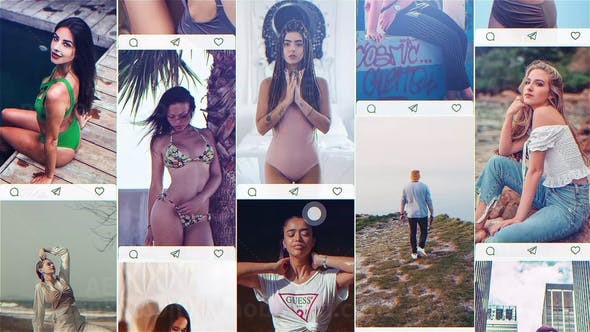 生活图集视频展示AE模板