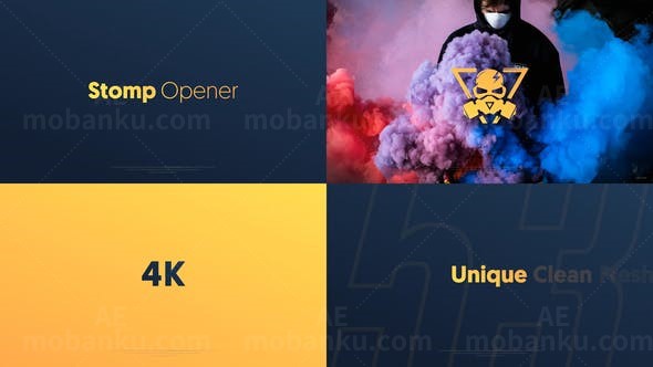 简单节奏片头AE模板