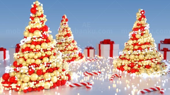 喜庆圣诞树AE模板