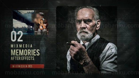 怀旧记忆展示AE模板