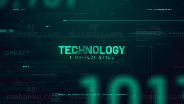 数字科技幻灯片AE模板