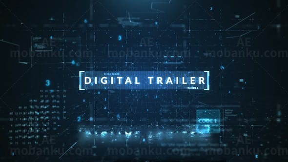 数字动态预告片AE模板