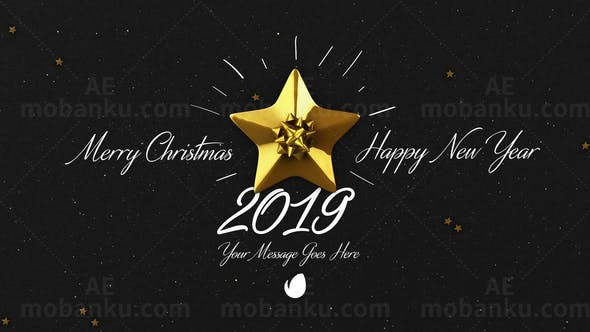 圣诞新年片头AE模板