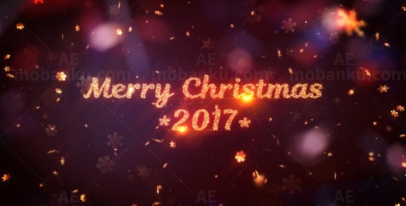 圣诞粒子特效标题展示AE模板