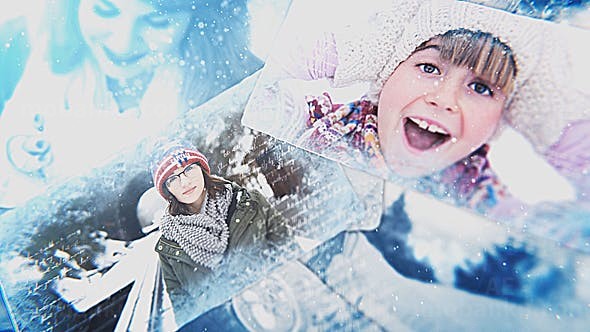 冬季幻灯片AE模板