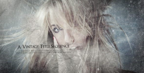 复古文字标题动画AE模版