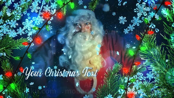 冰花圣诞宣传AE模板