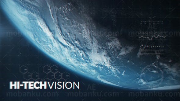 科幻宇宙地球宣传片头AE模板