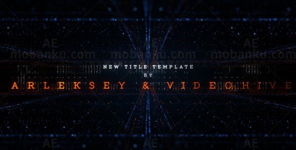 科技感点状网格背景文字标题宣传片头AE模板