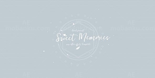 照片浮动甜蜜回忆相册开场AE模板