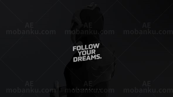 黑白版式片头AE模板