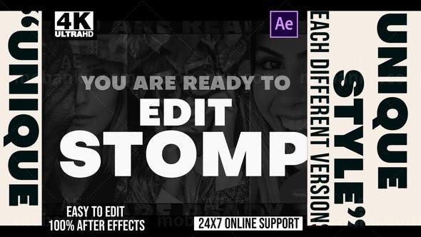 节奏版式片头AE模板