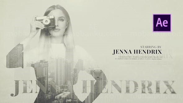 曝光效果影视片头AE模板