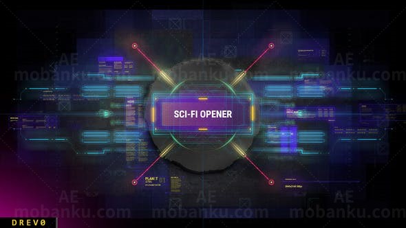 科幻片头AE模板