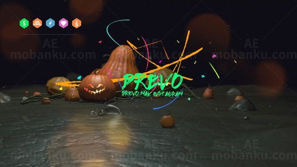 万圣节片头AE模板