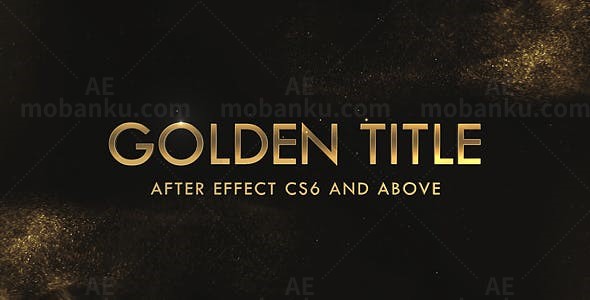 金色粒子飘动颁奖典礼文字片头AE模板