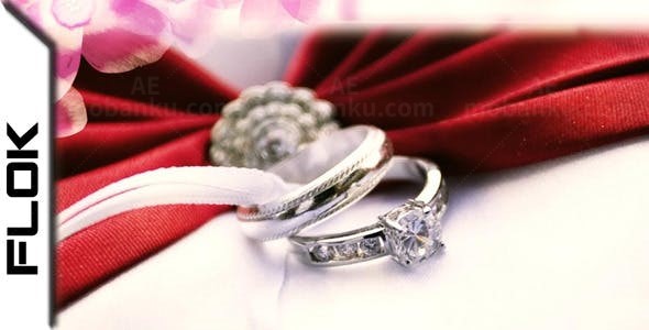 唯美花瓣过渡婚礼AE模板