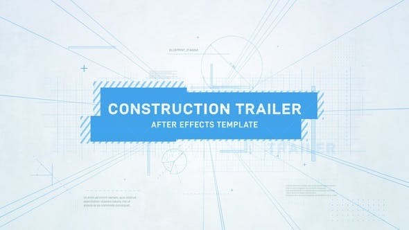 建筑草图标题展示AE模板