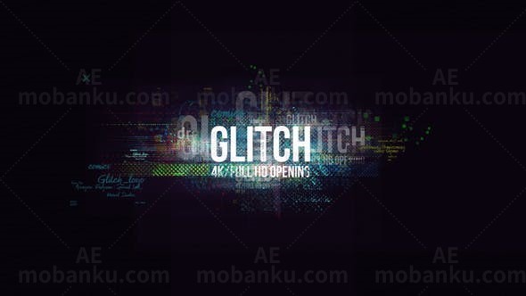 故障效果标志动画AE模板