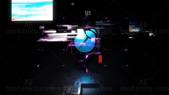 故障效果标志片头AE模板