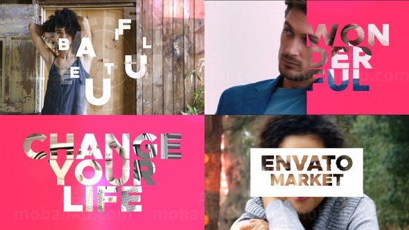 动态现代风格片头AE模板