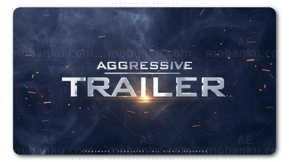 大气动作游戏电影视频文字宣传片头AE模板