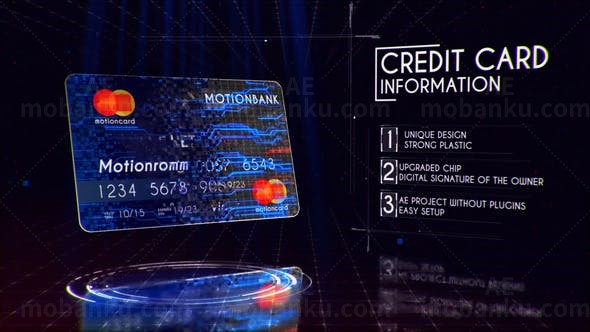 卡片展示AE模板