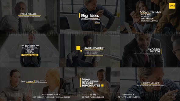 现代风格标题展示包AE模板