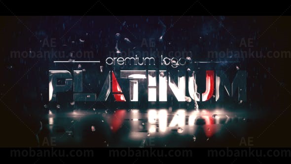 暴风雨夜标志展示AE模板